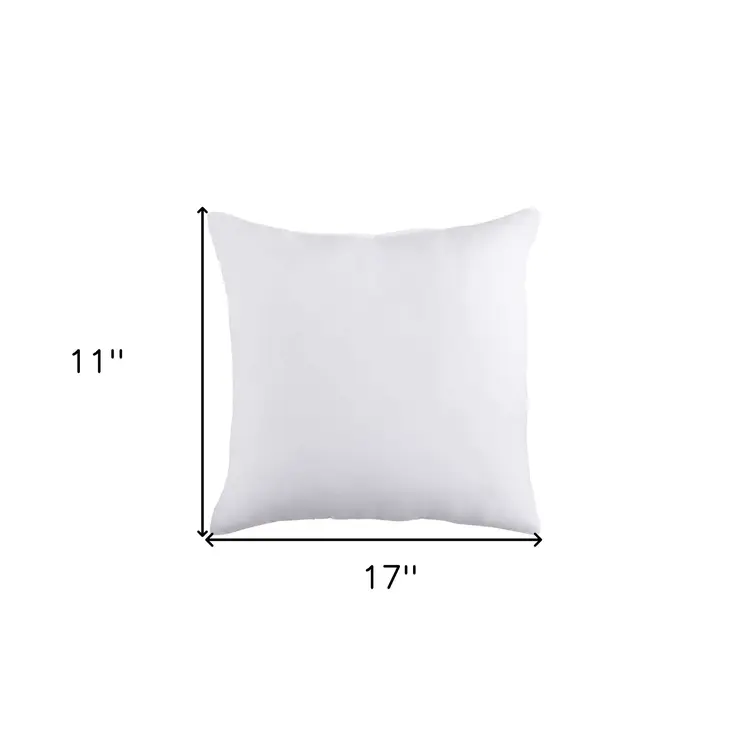 18" X 18" White Blown Seam 100% Cotton Throw Pillow Insert