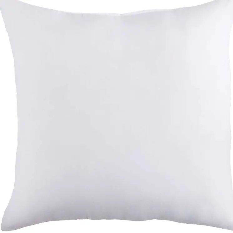 20" X 20" White Blown Seam 100% Cotton Throw Pillow Insert