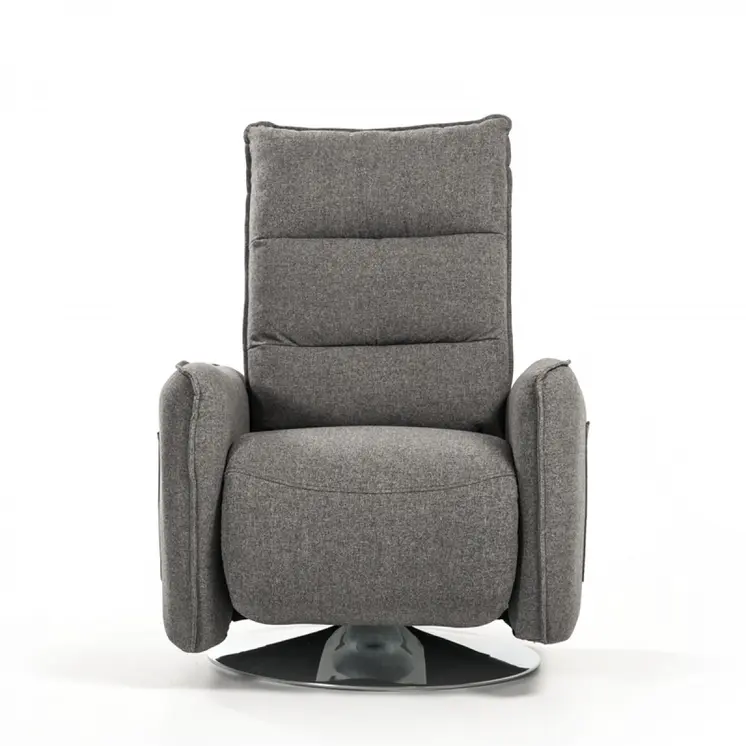 31" Grey Fabric Modern Recliner Chair