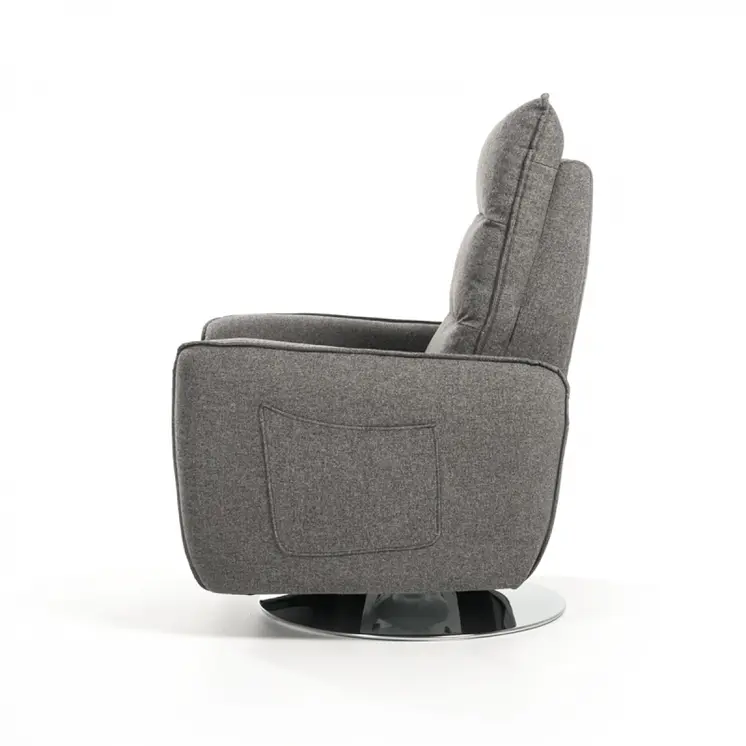 31" Grey Fabric Modern Recliner Chair