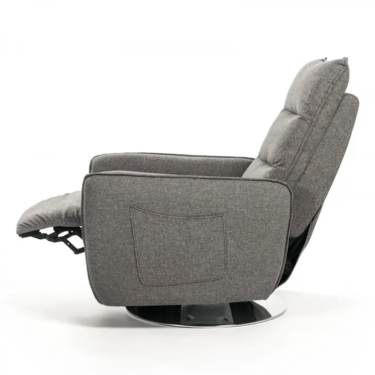 31" Grey Fabric Modern Recliner Chair