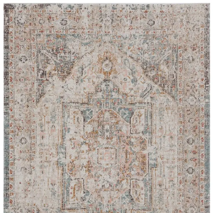 9' X 12' Beige Indoor Outdoor Area Rug