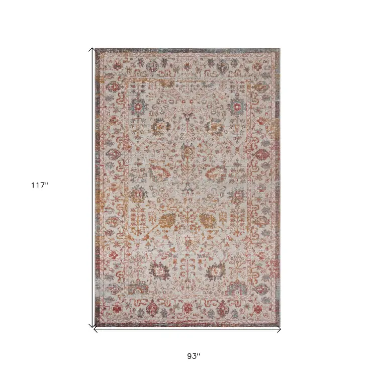 8' X 10' Beige Indoor Outdoor Area Rug