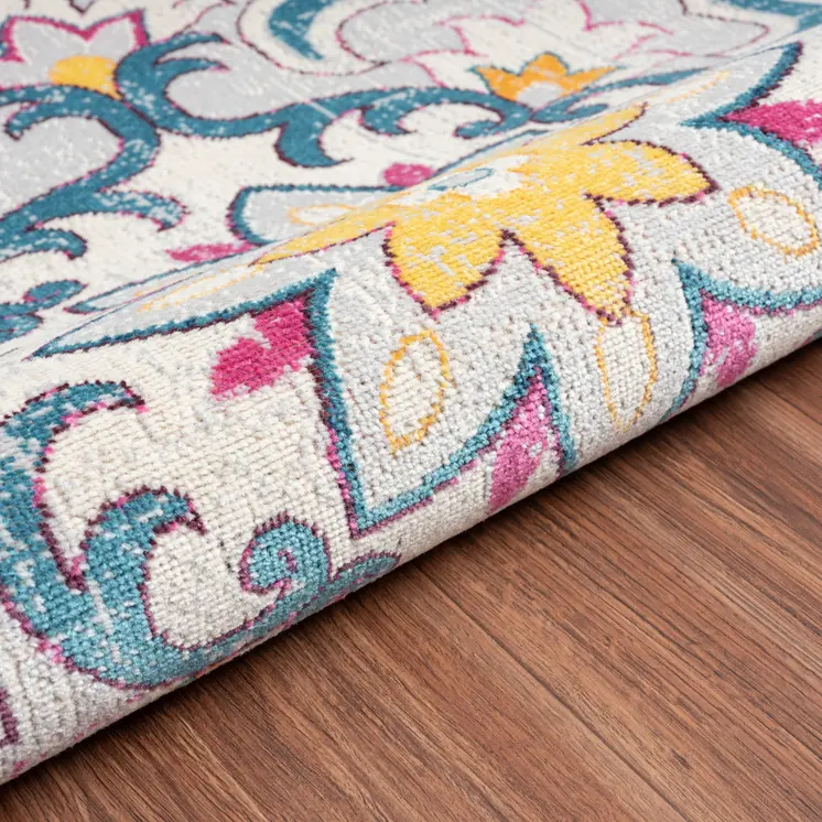 8' X 10' Blue And Ivory Indoor Outdoor Area Rug
