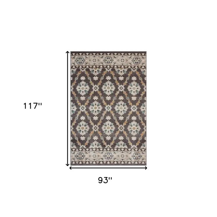 8' X 10' Brown Indoor Outdoor Area Rug