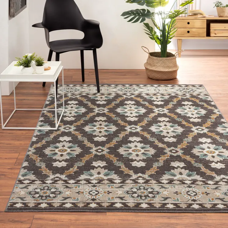 8' X 10' Brown Indoor Outdoor Area Rug