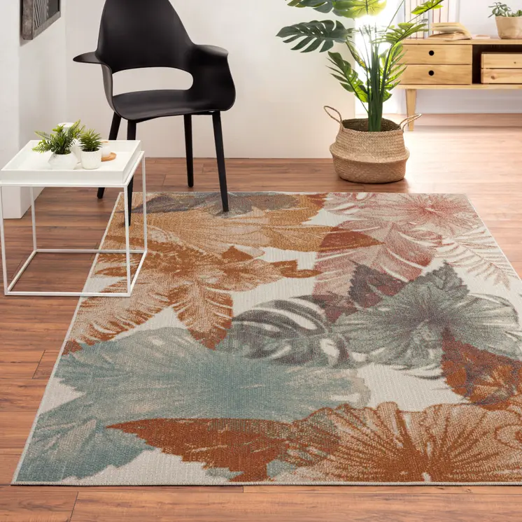 8' X 10' Cream Indoor Outdoor Area Rug