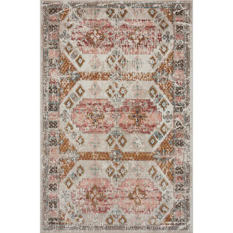 5' X 8' Cream Indoor Outdoor Area Rug