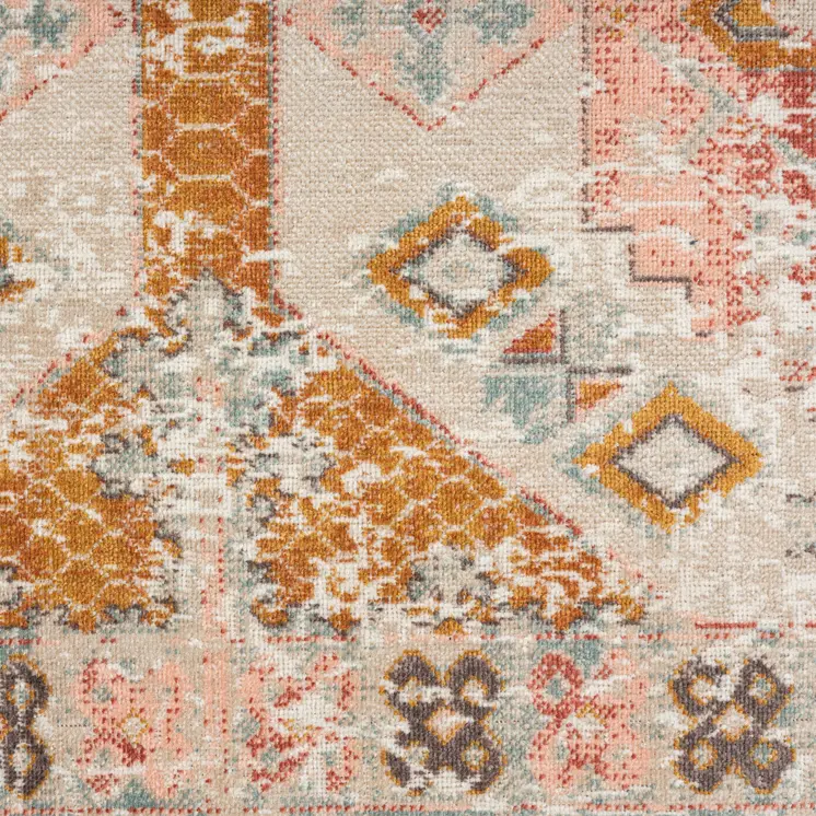 5' X 8' Cream Indoor Outdoor Area Rug