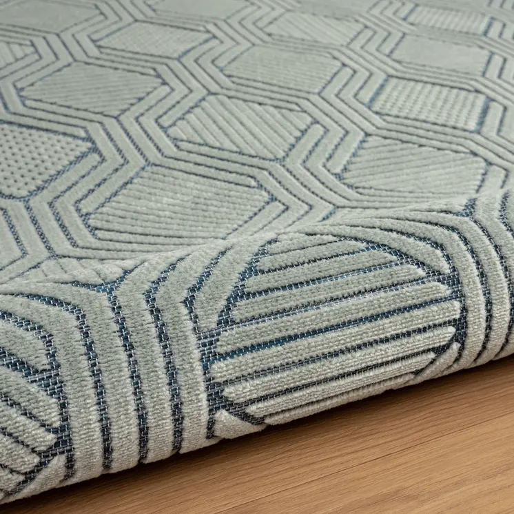 8' X 10' Blue Indoor Outdoor Area Rug