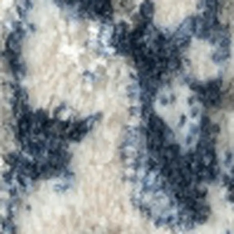 5' X 7' Beige Cream Blue And Gray Abstract Stain Resistant Area Rug