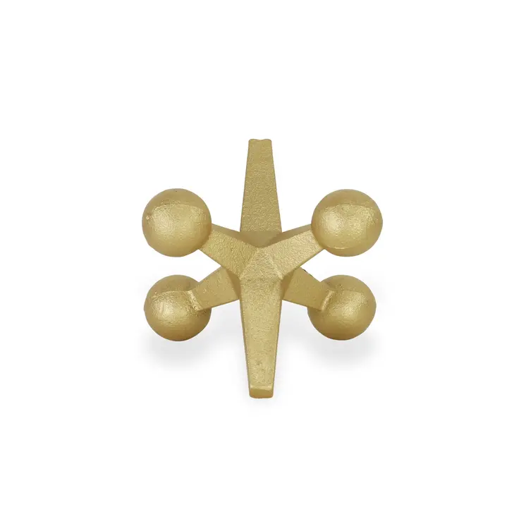 5" Gold Metal Game Hand Painted Game Tabletop Sculpture