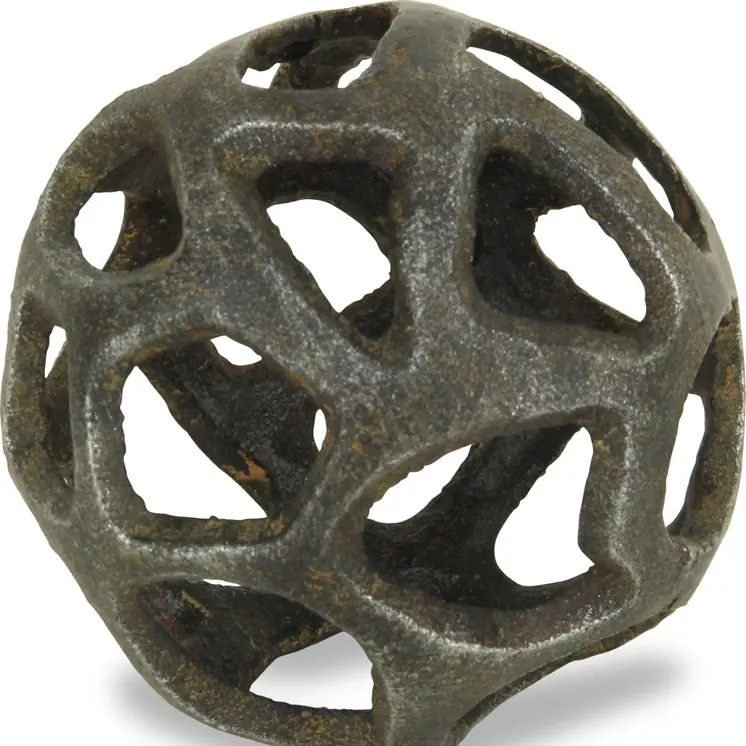 4" Black Cast Iron Hand Painted Tabletop Sculpture