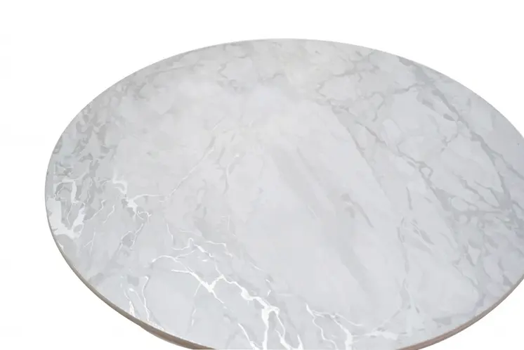 15" X 15" Silver And Gray Abstract Round Placemats