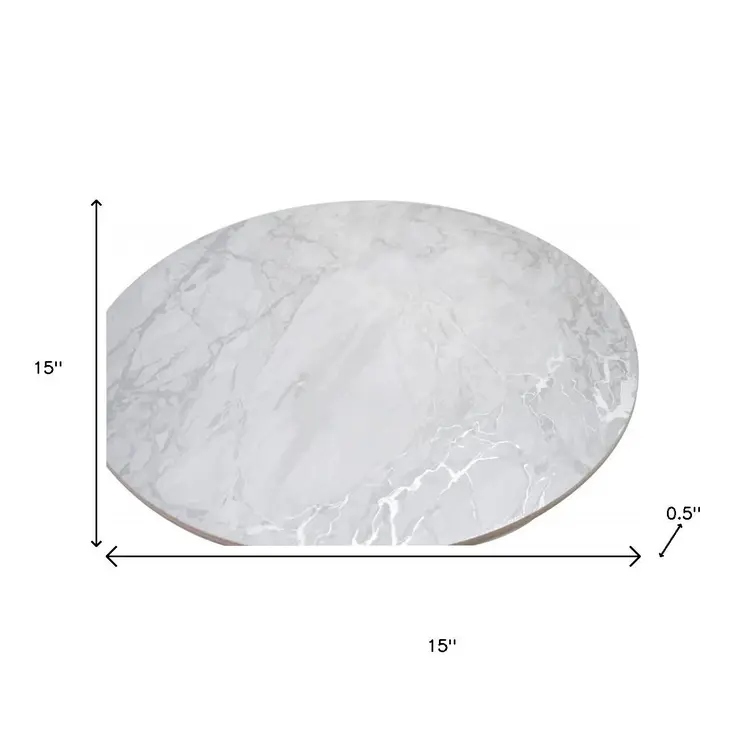 15" X 15" Silver And Gray Abstract Round Placemats