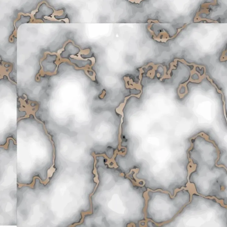 15" X 15" Gray And Gold Abstract Agglomerated cork Square Placemats
