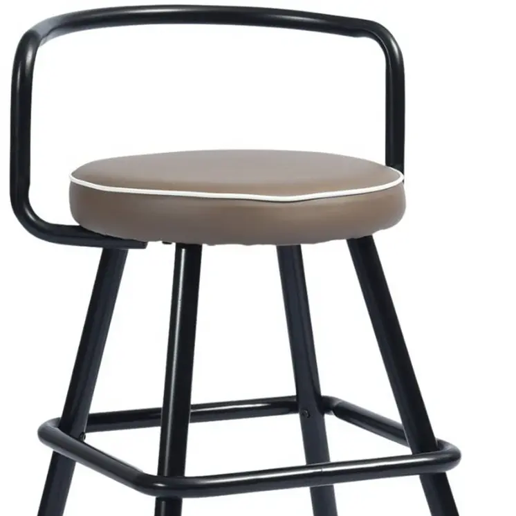 Set of Two 24" Black Steel Low Back Counter Height Bar Chairs