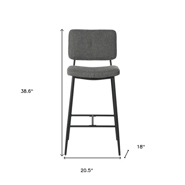 Set of Two Green and Black Manufactured Wood and Steel Low Back Bar Height Bar Chairs