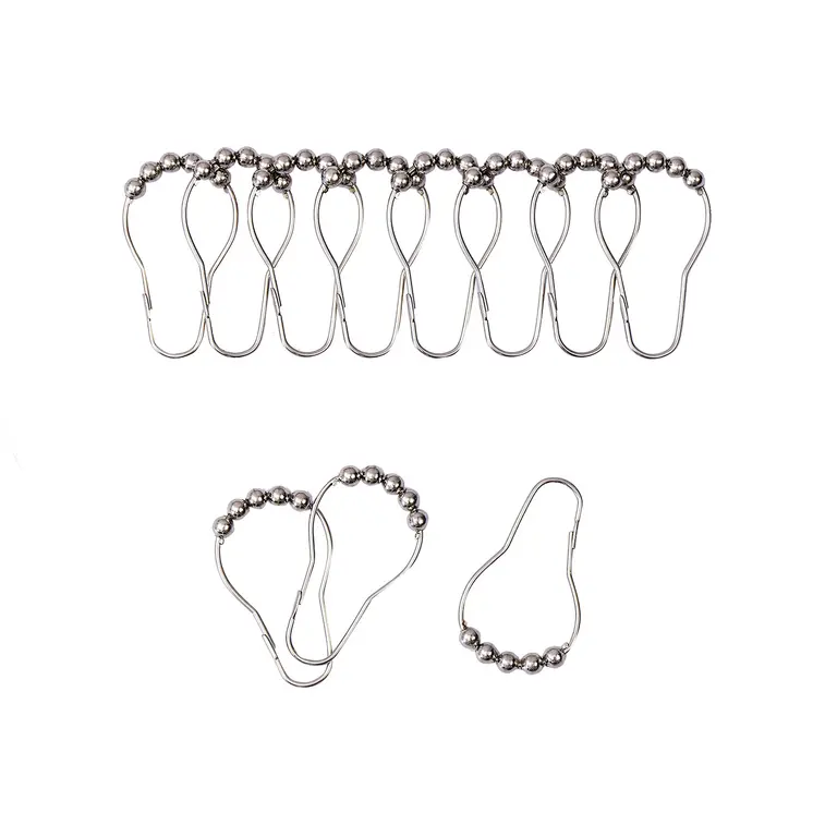 72" White Waffle Weave Fabric Shower Curtain Liner and Hooks Set