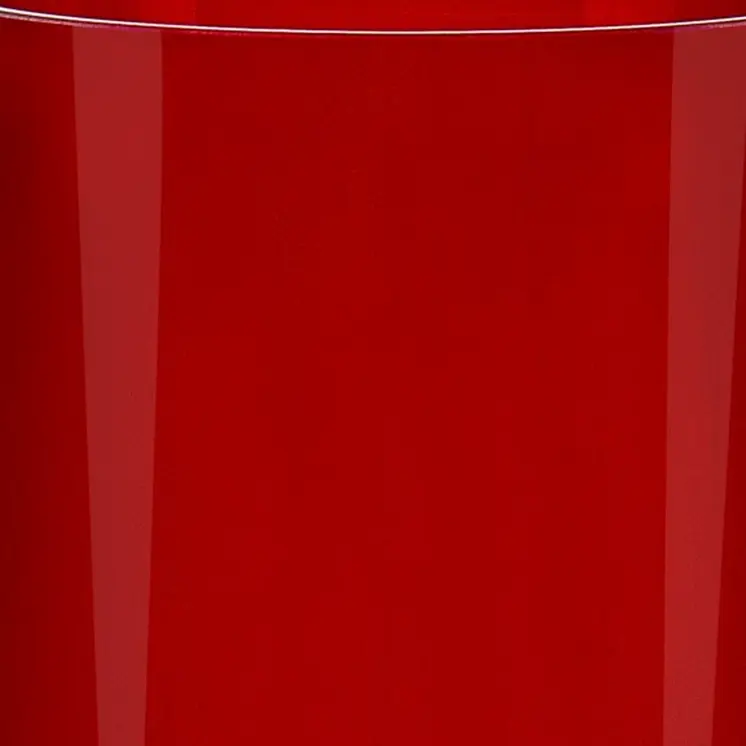 11" Red Crystal Glass Cylinder Table Vase