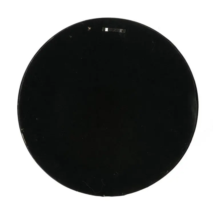 24" Dark Brown Distressed Wood Round Framed Accent Mirror