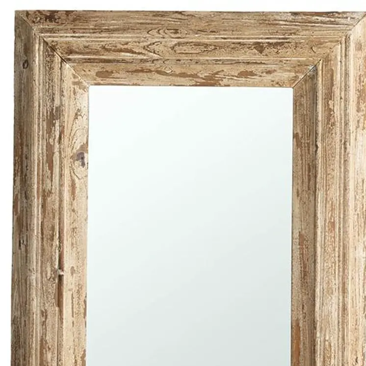 39" Natural Distressed Wood Framed Accent Mirror