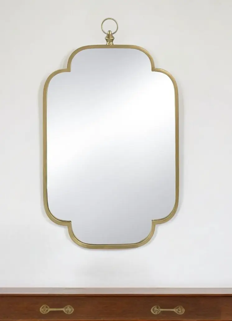 36" Gold Novelty Iron Framed Accent Mirror