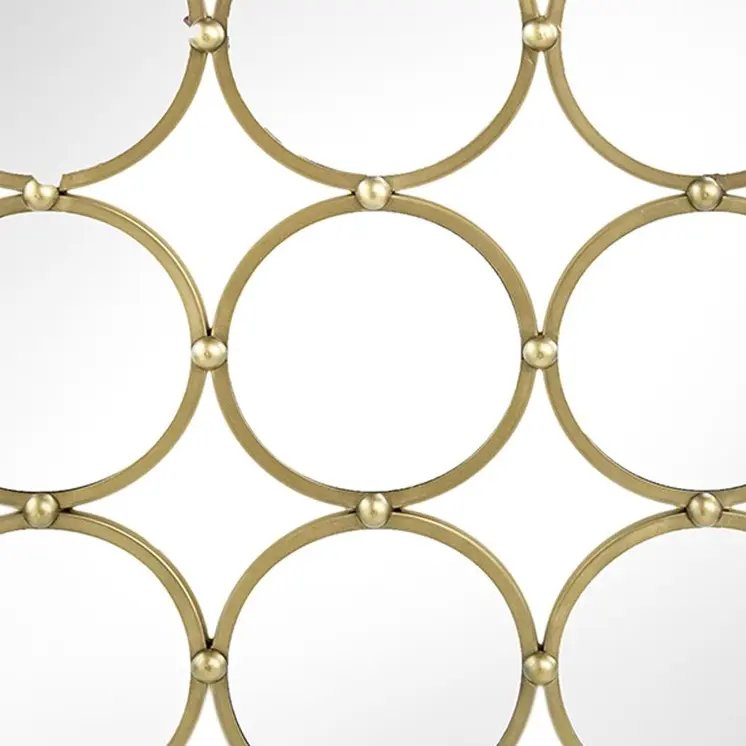 27" Gold Square Iron Framed Accent Mirror