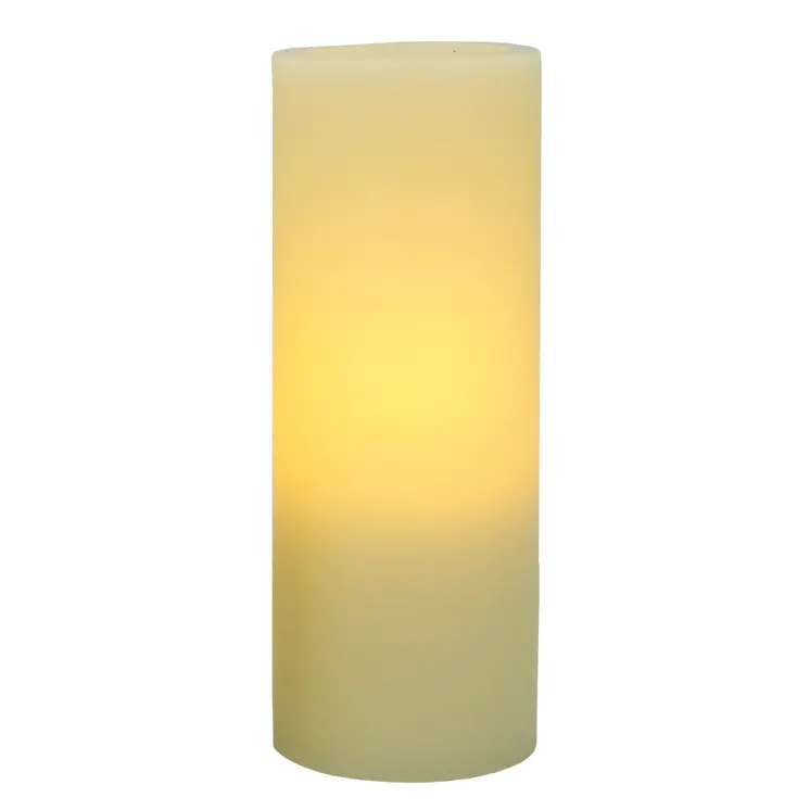 8" Ivory Flameless Pillar Candle
