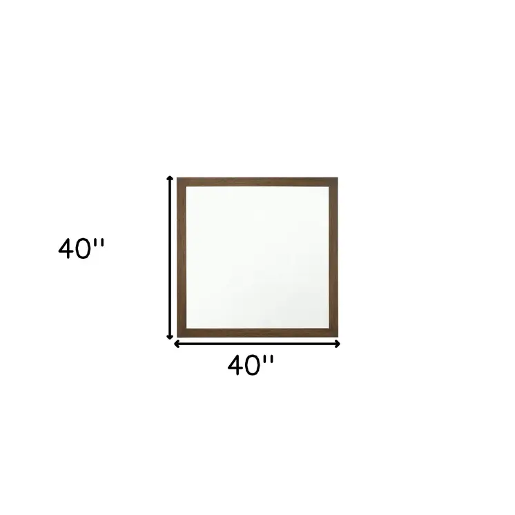 40" Square Wood Framed Accent Mirror