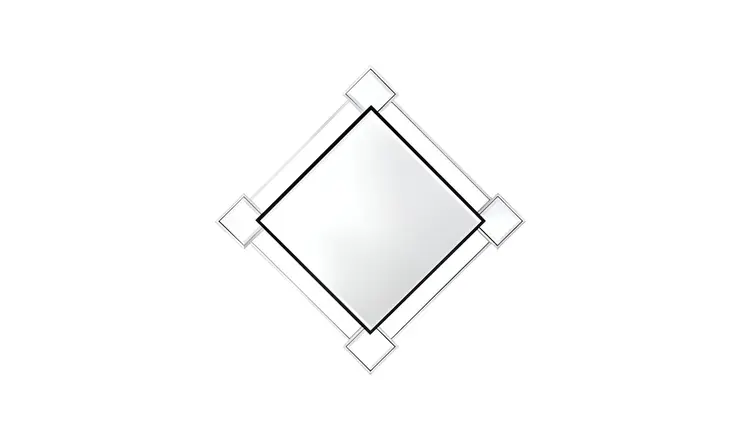 45" Gray And Black Abstract Metal Framed Accent Mirror