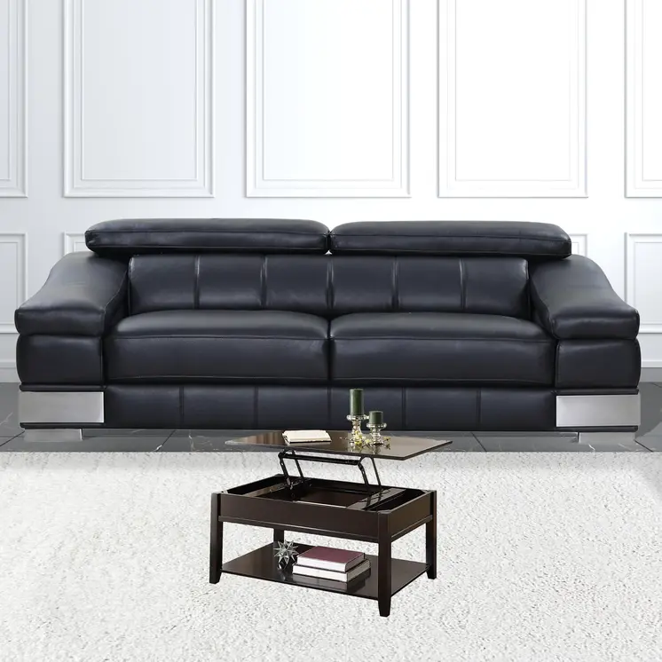 40" Black Wood Lift Top Coffee Table