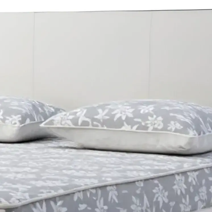 King White Upholstered Faux Leather Bed With USB