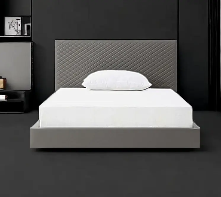 Dark Gray Faux Leather Full Bed Frame