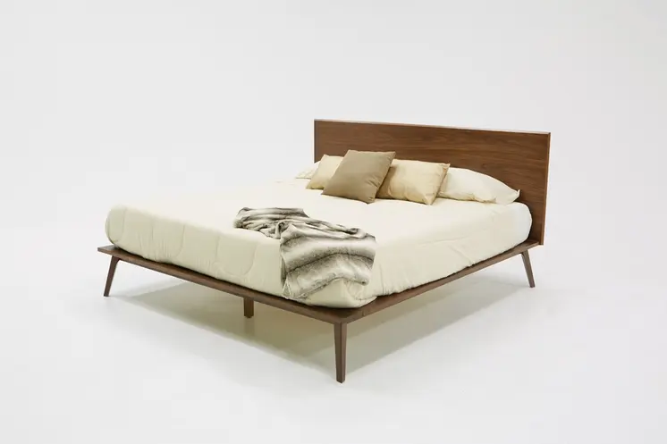 Brown Wood And King Bed Frame