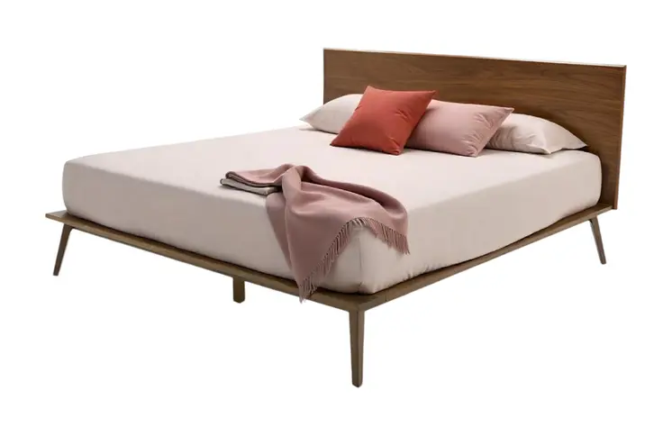 Brown Wood And King Bed Frame