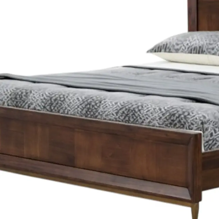Brown Wood Queen Bed Frame