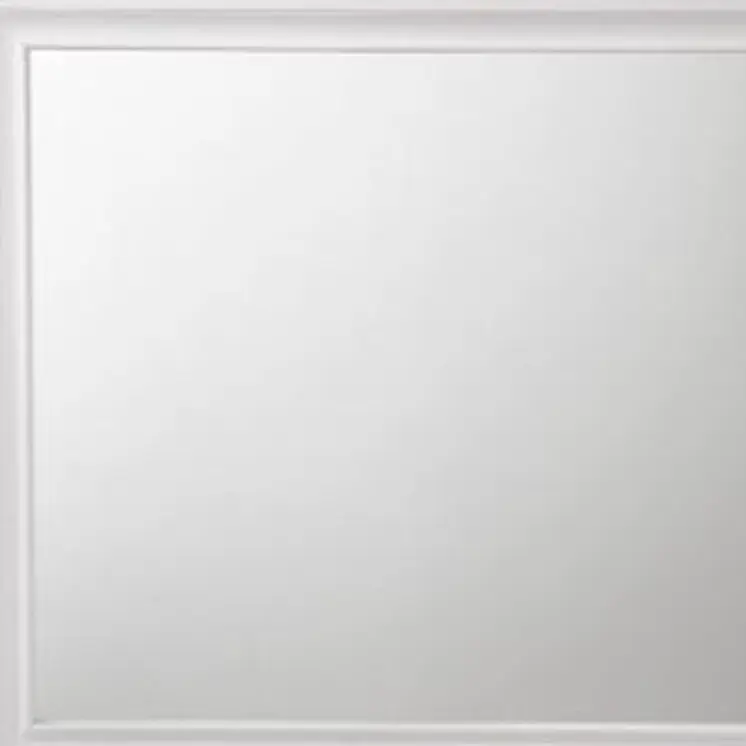 36" White Wood Framed Mounted Dresser Mirror