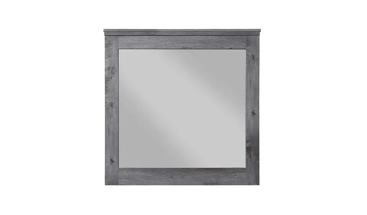 38" Square Wood Framed Mounted Dresser Mirror
