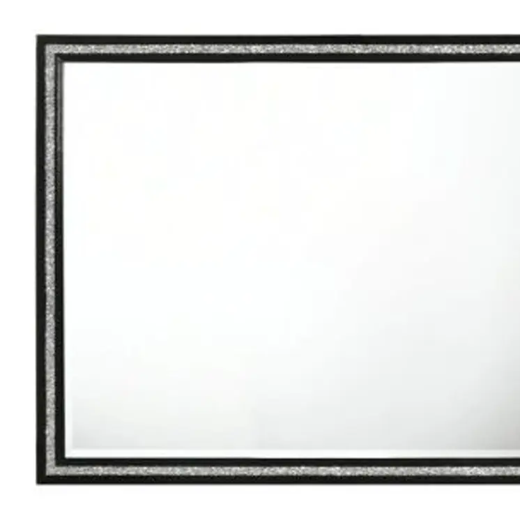 35" Black Wood Framed Mounted Dresser Mirror