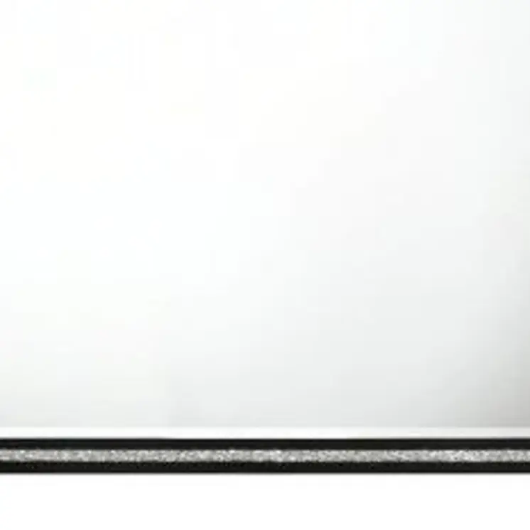 35" Black Wood Framed Mounted Dresser Mirror