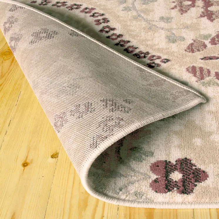 3' X 5' Gray And Ivory Floral Area Rug