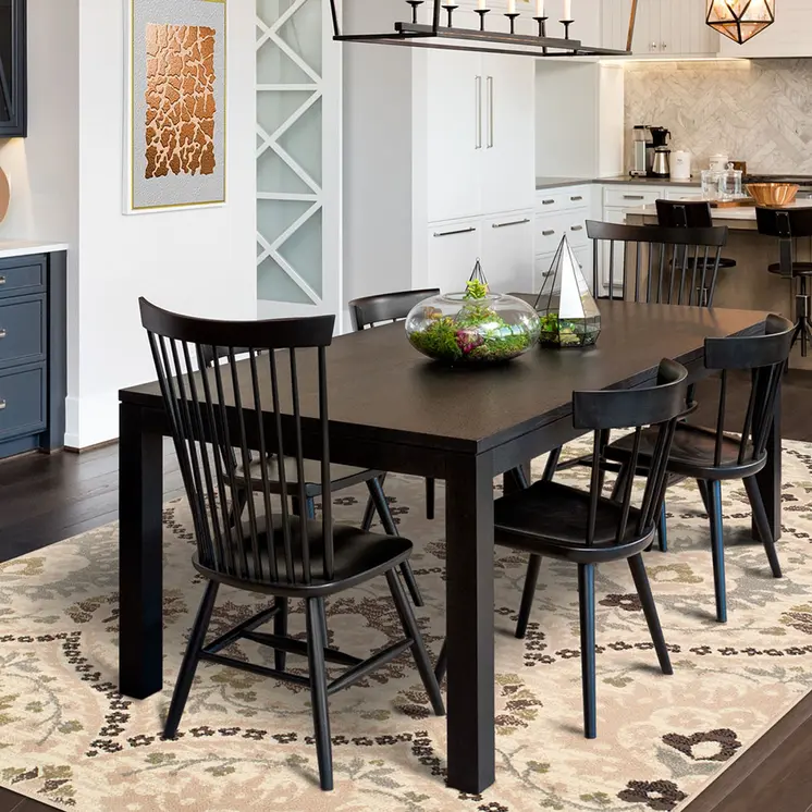 3' X 5' Gray And Ivory Floral Area Rug