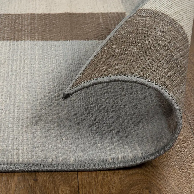 8' Gray Patchwork Square Rug