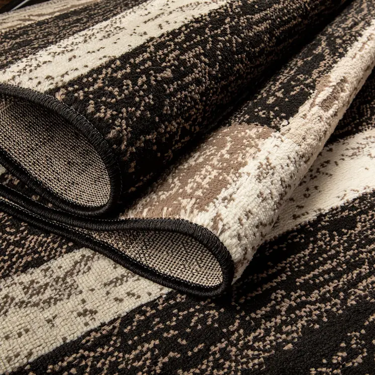 2' X 3' Chocolate Patchwork Power Loom Stain Resistant Area Rug