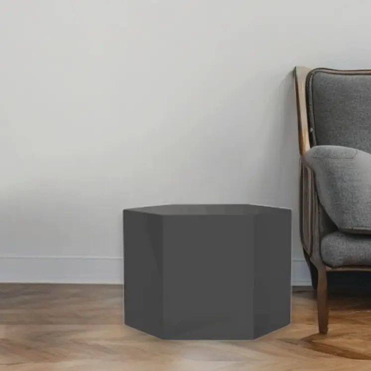 9" Gray Wood End Table
