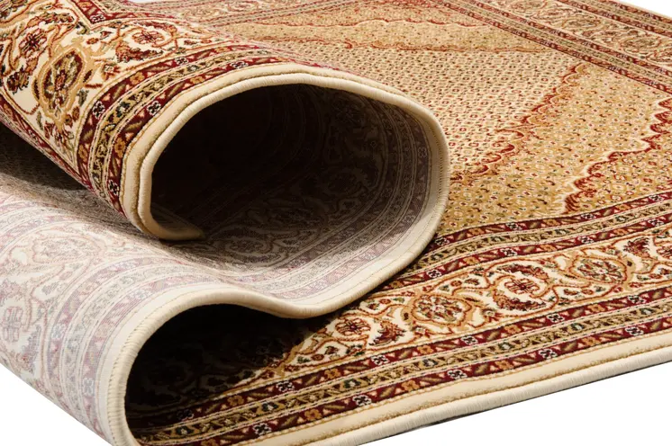 10' Beige And Ivory Oriental Runner Rug