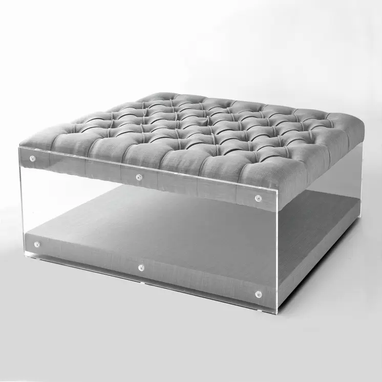 36" Light Gray Linen Storage