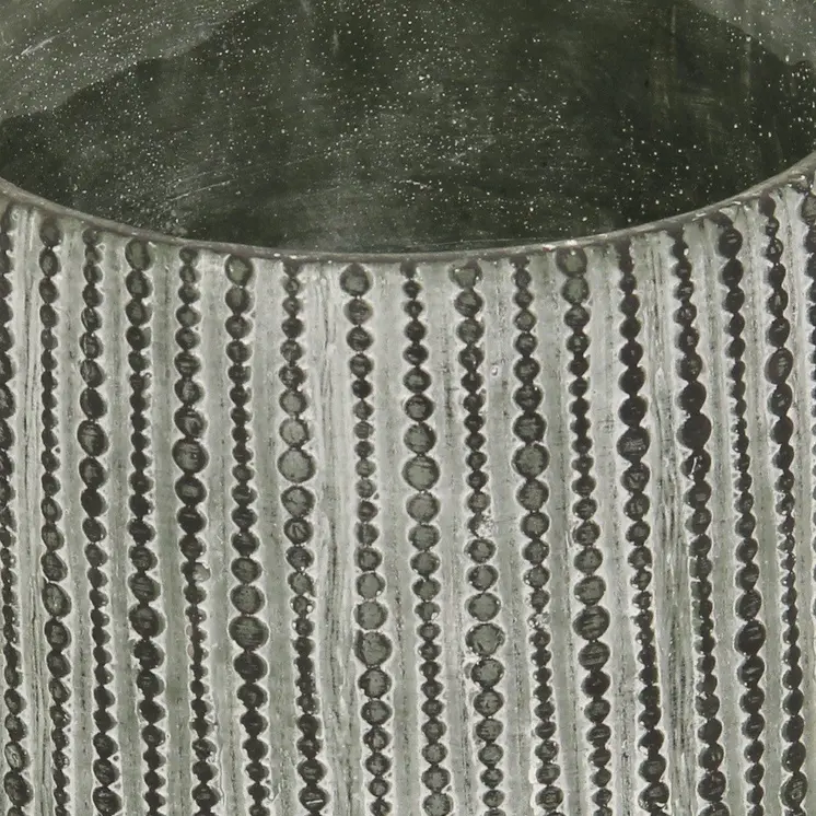 7" Gray Dot Cement Indoor Outdoor Round Pot Planter