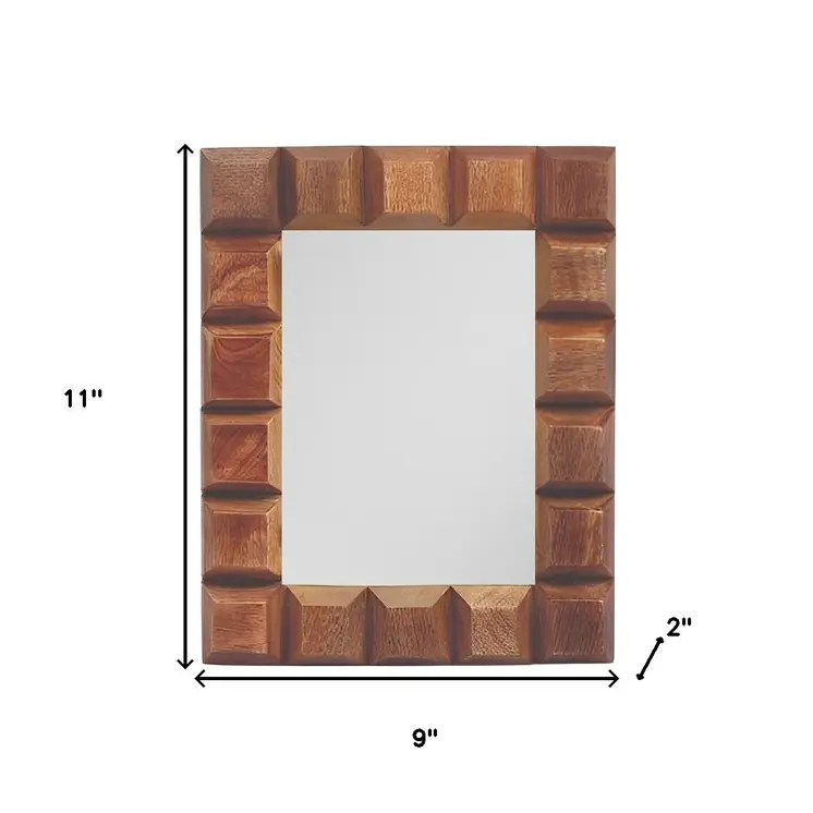 5" x 7" Brown Geometric Wood Tabletop Picture Frame